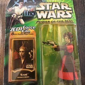 2000 STAR WARS POTJ SABE QUEEN'S DECOY Figure Power of the Jedi NIB!